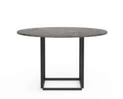 Florence Matbord Ø120 | Gris du Marais Marmor/ Svart