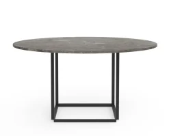 Florence Matbord Ø145 | Gris du Marais Marmor/ Svart