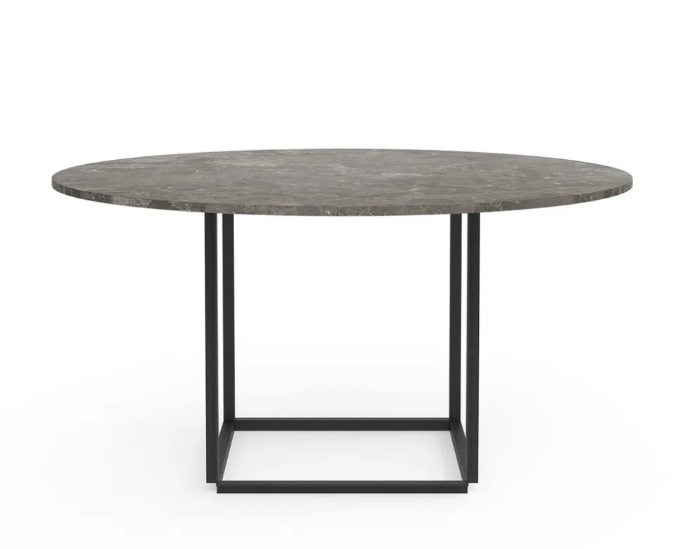 Florence Matbord Ø145 | Gris du Marais Marmor/ Svart