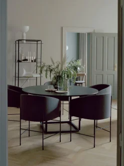 Florence Matbord Ø120 | Vit Carrera Marmor/ Vit