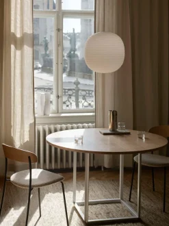 Florence Matbord Ø120 | Vit Carrera Marmor/ Vit