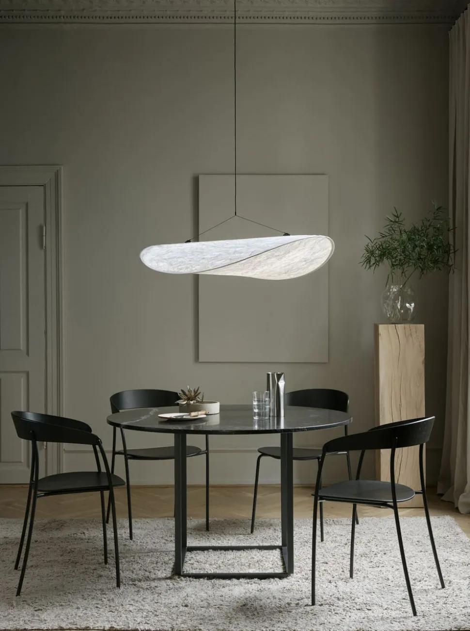 Florence Matbord Ø145 | Vit Carrera Marmor/ Vit