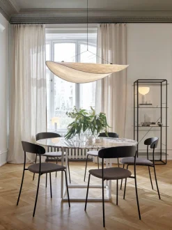 Florence Matbord Ø120 | Vit Viola Marmor/ Vit