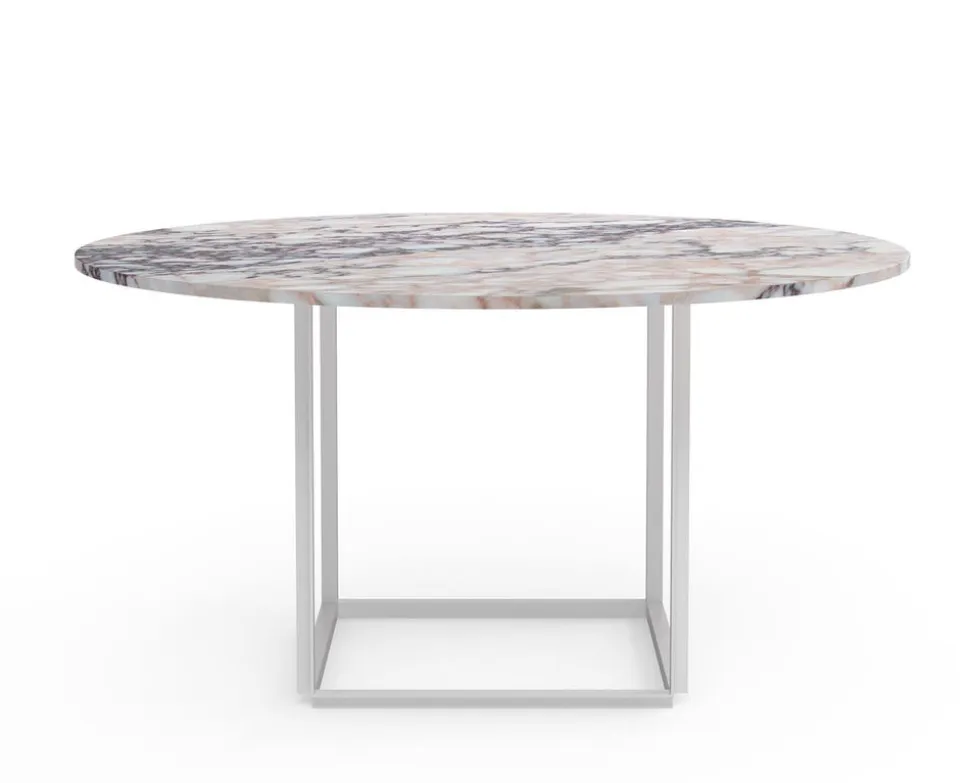Florence Matbord Ø145 | Vit Viola Marmor/ Vit