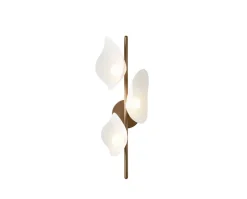 Florii 3 Vägglampa | Dark Bronze/White