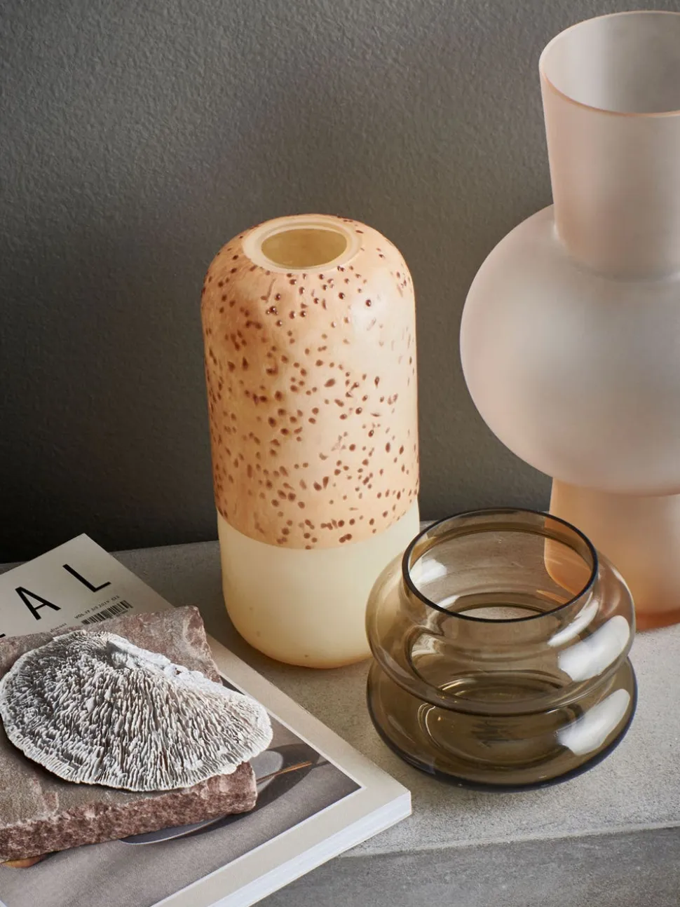 Flower Vas Glas Ø17 | Peach
