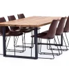 Fly Stol | Brun PU | Svart metall