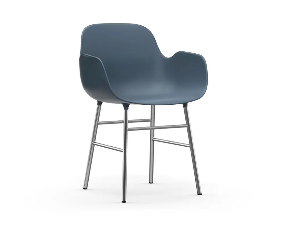 Form Karmstol Oklädd | Krom