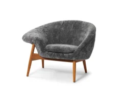 Fried Egg Fåtölj Grey Sheepskin