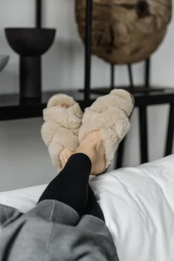 Gabriella Fårskinnstofflor Rusty Brown | Storlek 36