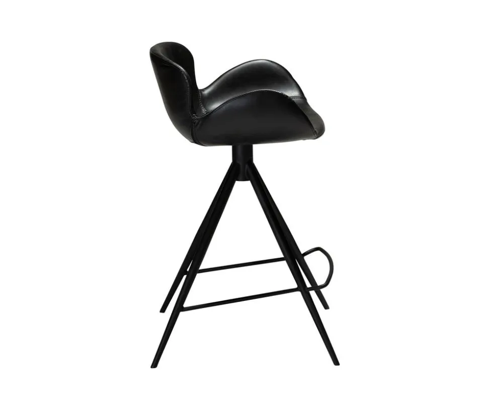 Gaia Barstol 65 cm | Svart Konstläder