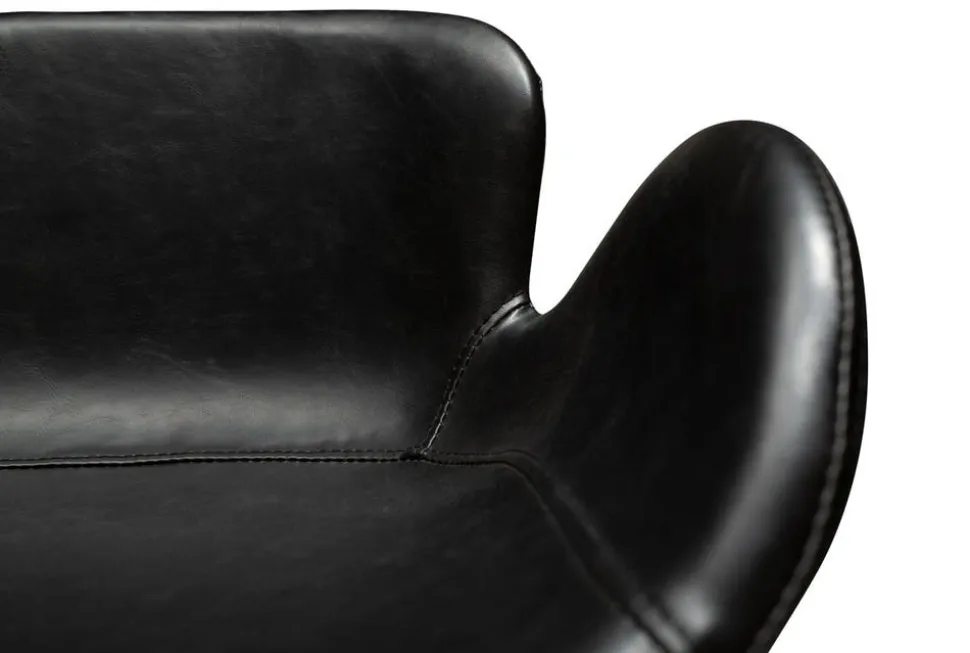Gaia Barstol 65 cm | Svart Konstläder