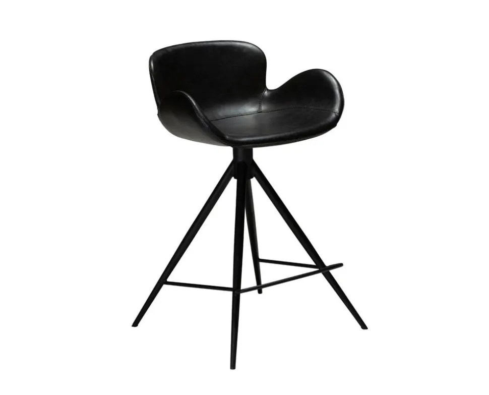 Gaia Barstol 65 cm | Svart Konstläder