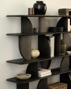 Geometric Hylla | Brun Teak