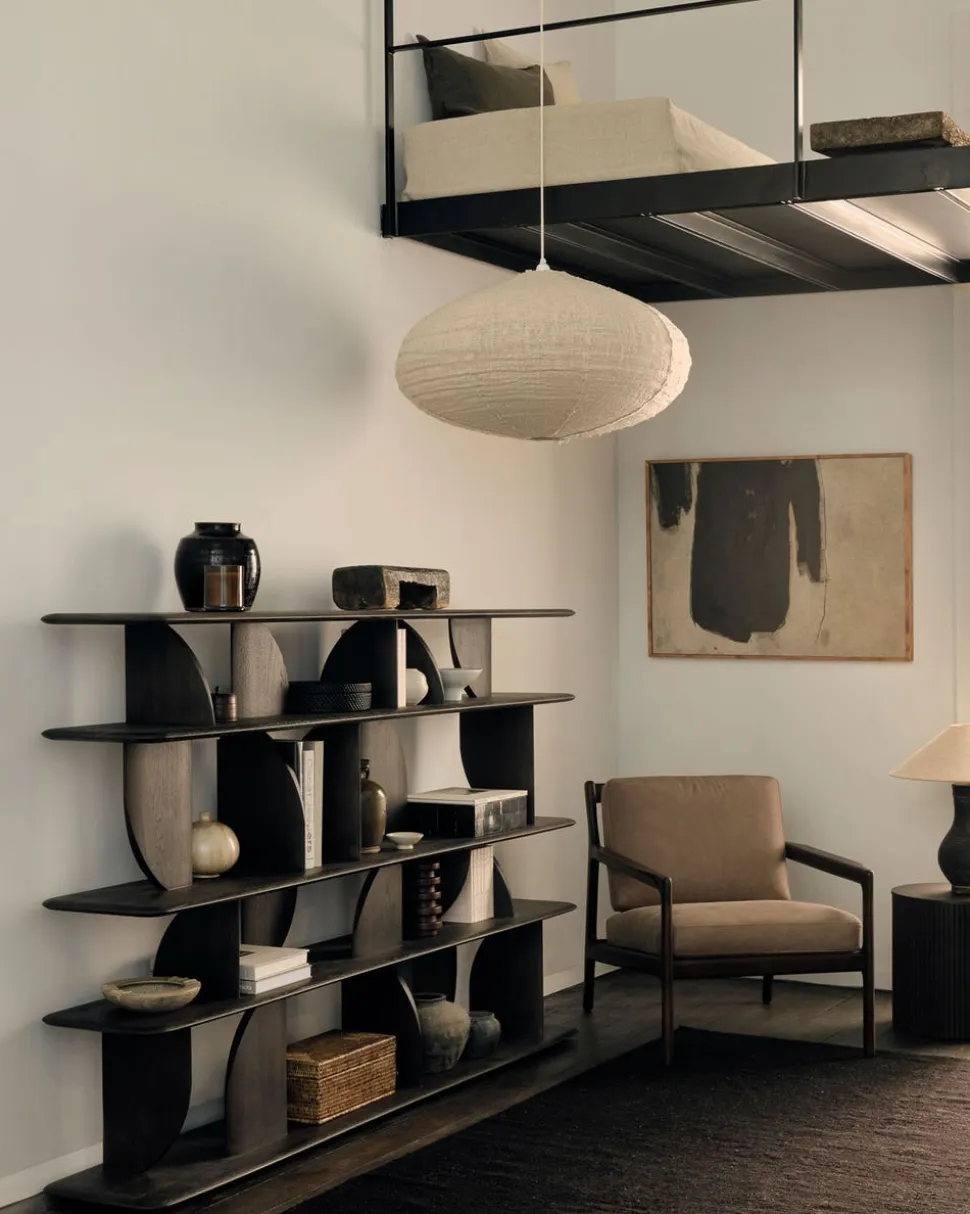 Geometric Hylla | Brun Teak