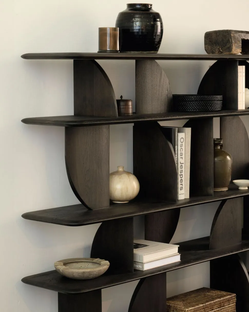 Geometric Hylla | Brun Teak