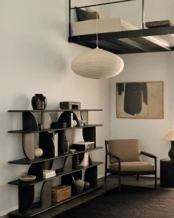 Geometric Hylla | Brun Teak