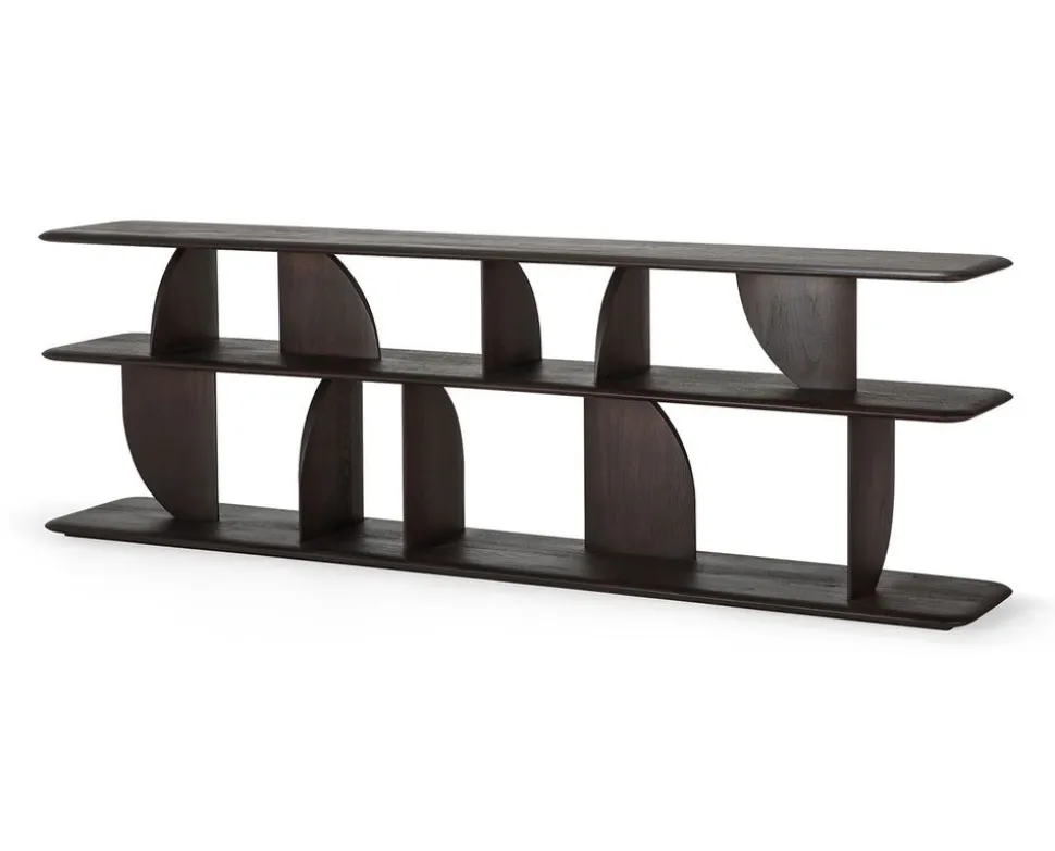 Geometric Konsolbord | Mörkbrun Teak