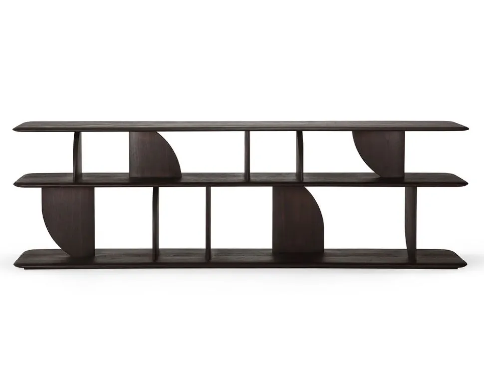 Geometric Konsolbord | Mörkbrun Teak