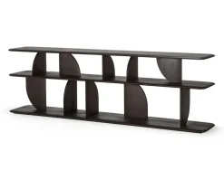 Geometric Konsolbord | Mörkbrun Teak