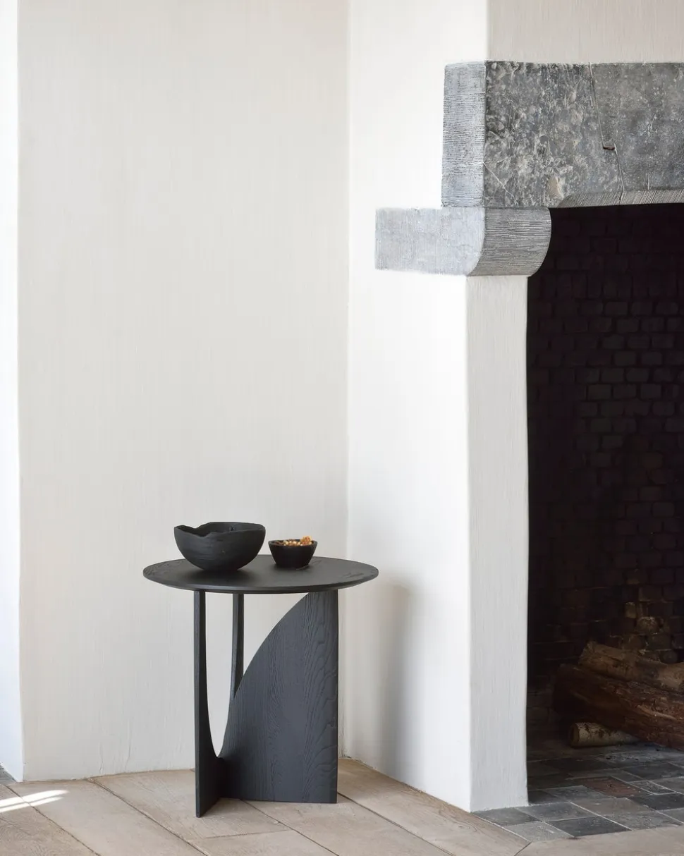 Geometric Sidobord | Svart Ek