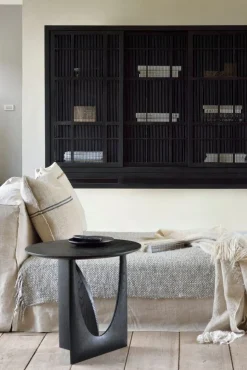 Geometric Sidobord | Svart Ek