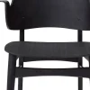 Gesture stol Svart Brick Red/ Svart läder