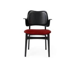 Gesture stol Svart Brick Red/ Svart läder