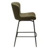 Glam Barstol | Snurrbar | Dark Olive Bouclé/Antique Pewter
