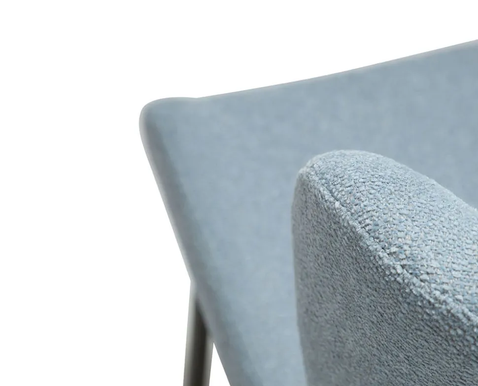 Glam Stol | Blue Fog Bouclé