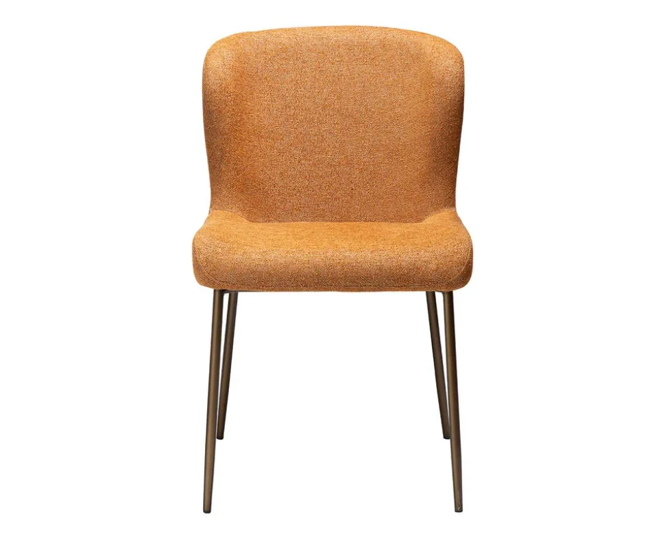 Glam Stol | Pumpkin Spice Bouclé/Antique Brass
