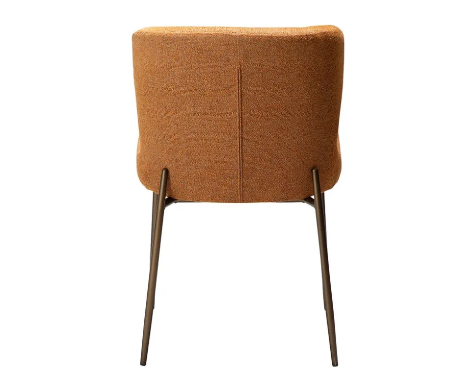 Glam Stol | Pumpkin Spice Bouclé/Antique Brass