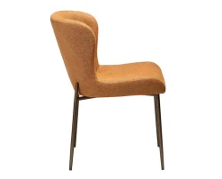 Glam Stol | Pumpkin Spice Bouclé/Antique Brass