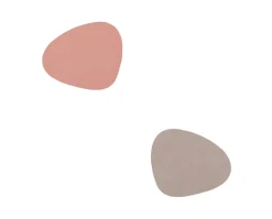 Glasunderlägg Curve | Rose/Light Grey | Dubbelsidig