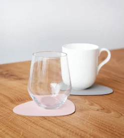 Glasunderlägg Curve | Rose/Light Grey | Dubbelsidig