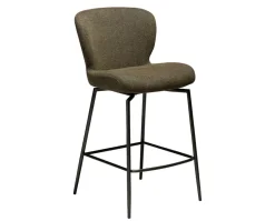 Glory Barstol | Snurrbar | Dark Olive Bouclé/Antique Pewter