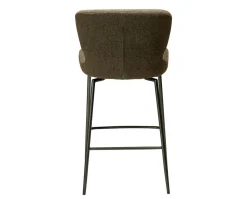 Glory Barstol | Snurrbar | Dark Olive Bouclé/Antique Pewter