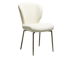 Glory Snurrstol | Frosted Almond Bouclé | Antik Mässing
