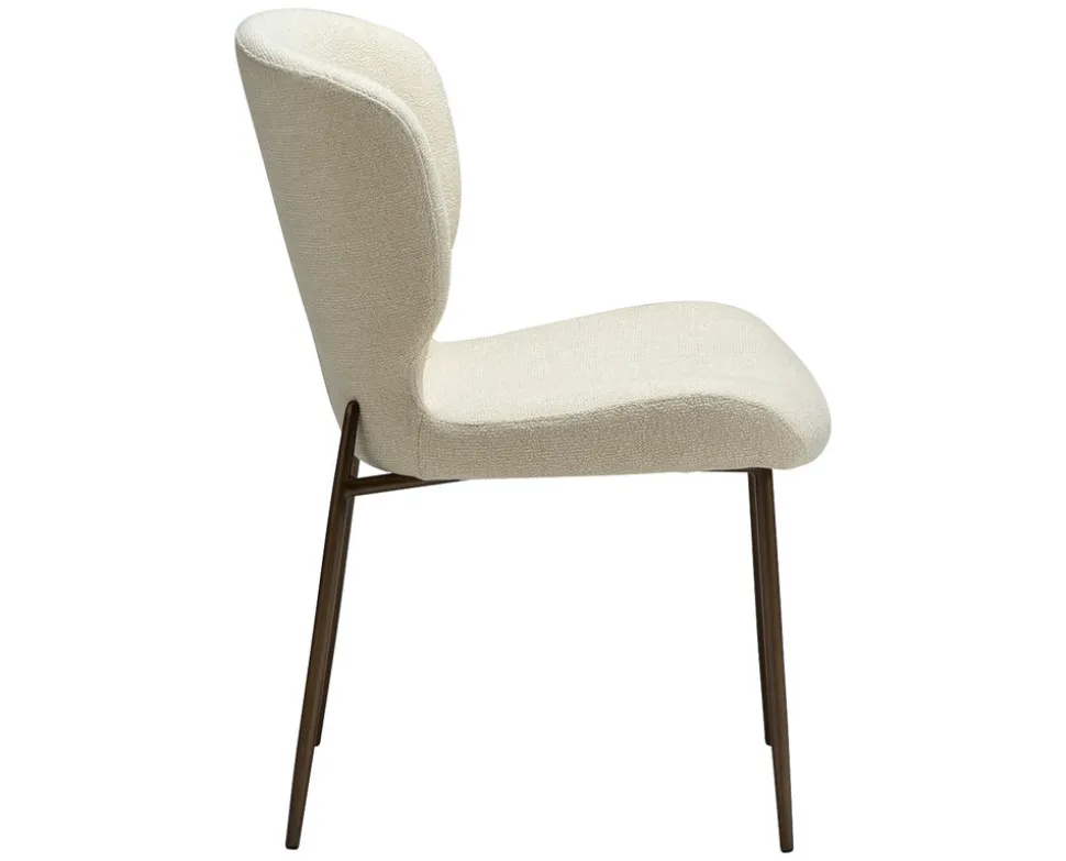 Glory Stol | Frosted Almond Bouclé | Antik Mässing