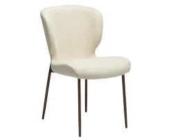 Glory Stol | Frosted Almond Bouclé | Antik Mässing