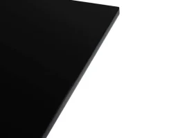 Glossy Matbord 130x130 | Svart skiva, Guldben