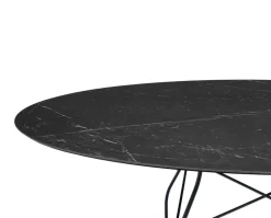 Glossy Matbord 192x118 | Svart skiva, Svarta ben