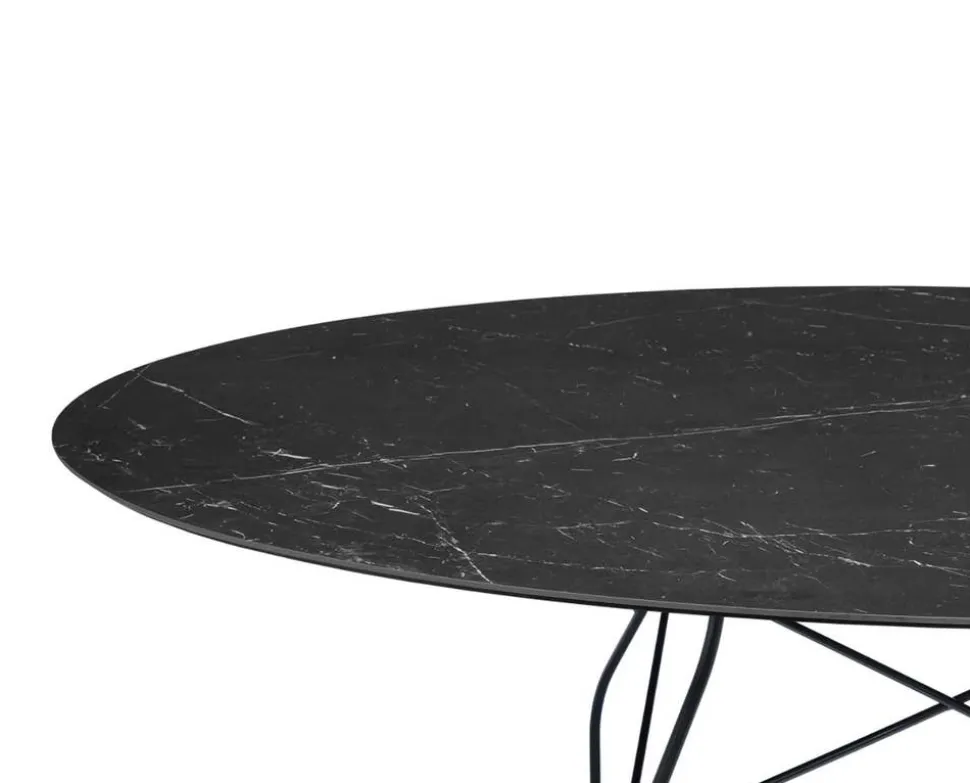 Glossy Matbord 192x118 | Svart skiva, Svarta ben