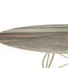 Glossy Matbord 192x118 | Tropical Grey skiva, Guldben