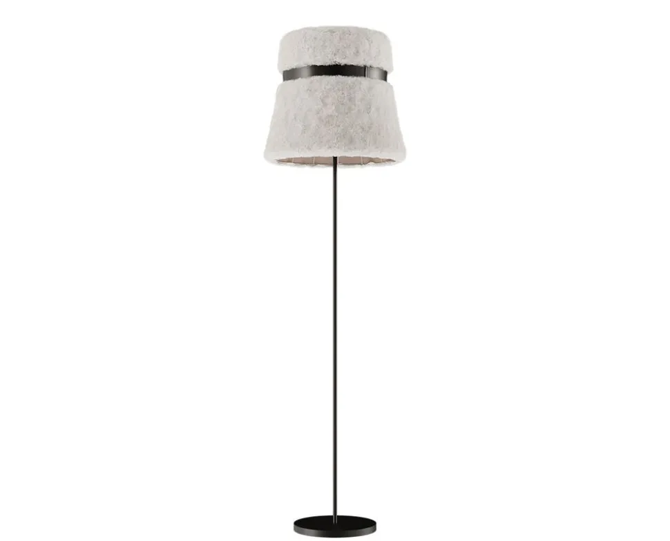 Glowing Ice Golvlampa | 40 cm | Black leather