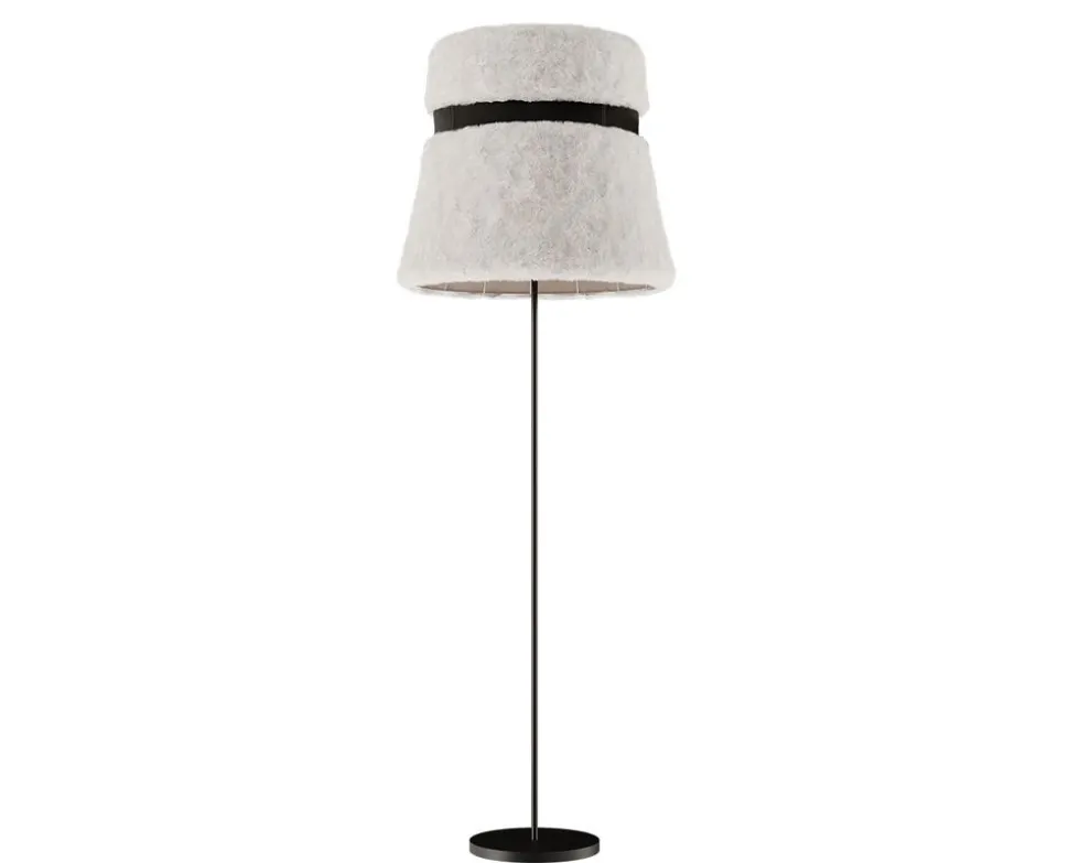 Glowing Ice Golvlampa | 50 cm | Black leather