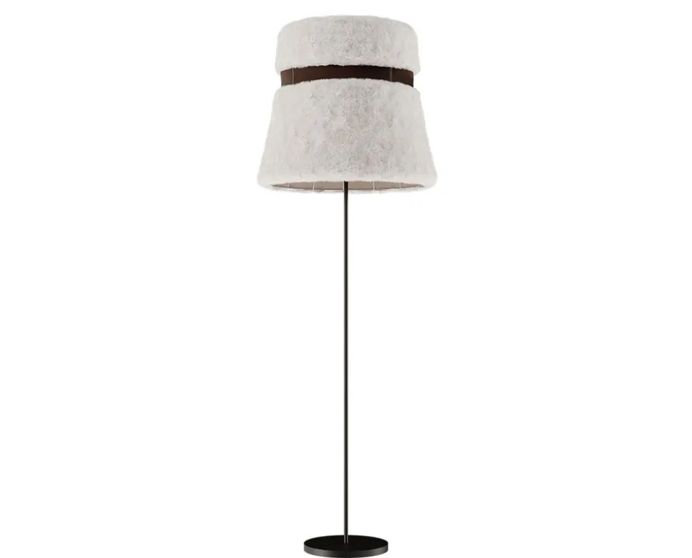 Glowing Ice Golvlampa | 50 cm | Chocolate leather