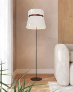 Glowing Ice Golvlampa | 50 cm | Chocolate leather