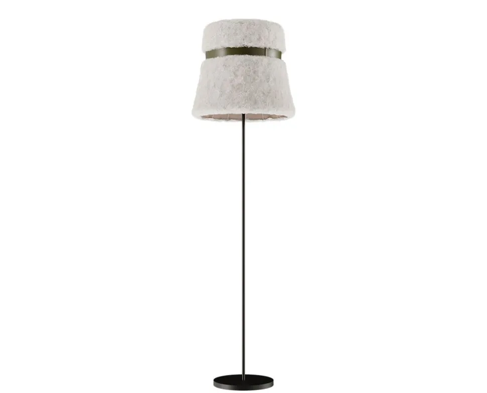 Glowing Ice Golvlampa | 40 cm | Grass Green leather