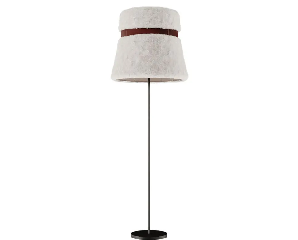 Glowing Ice Golvlampa | 50 cm | Oak leather